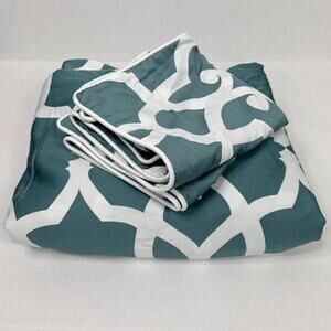 Crane & Canopy Teal Pacific Duvet Cover Set Home King Teal Pacific Print